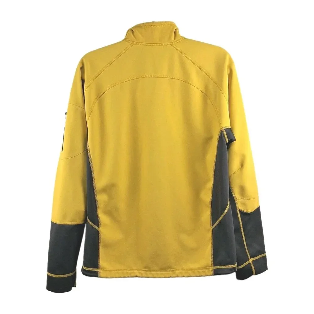 Outdoor Performance 1/2 Zip Colorblock Pullover Jacket North Face Yellow Gray M